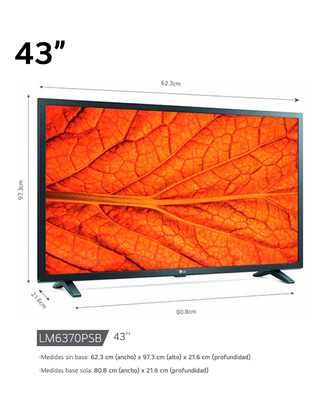 LG FHD 43'' LM6370 Smart TV con ThinQAI (Inteligencia Artificial ...